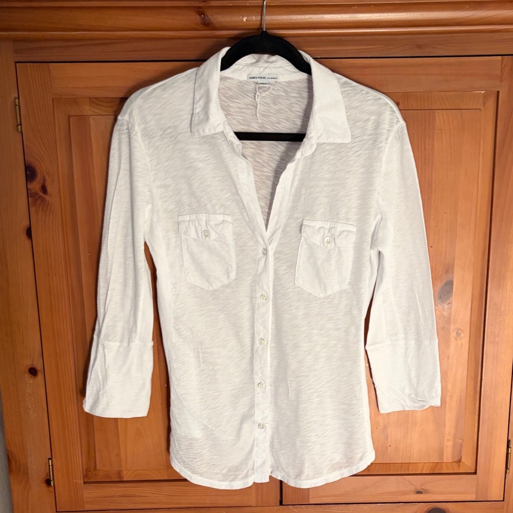 James Perse Classic White Top